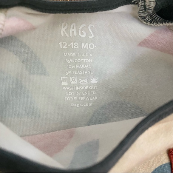 Rags muted rainbow long sleeve romper - Picture 5 of 5